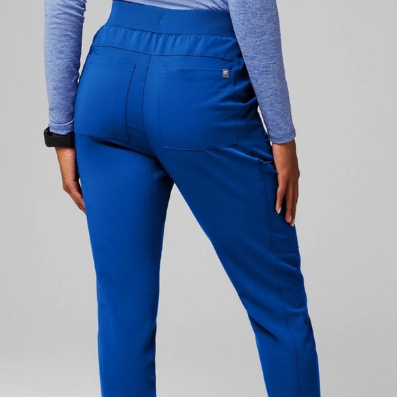 Fabletics high-rise on call jogger scrub pants royal blue - Picture 2 of 7